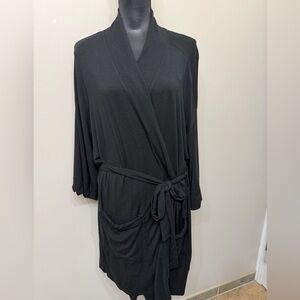 Gap body Women's Black Wrap Robe with Tie Belt Size M/L